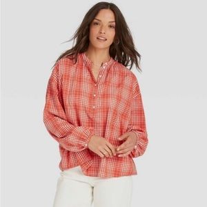 Universal Thread Balloon Sleeve Poet Blouse